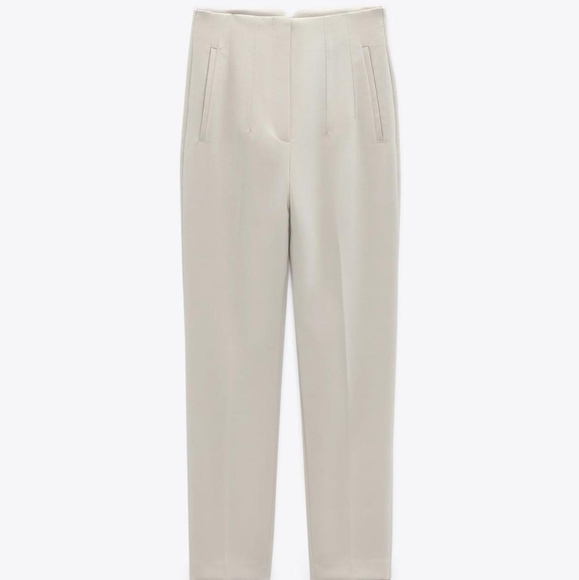 Zara Cream Ankle-Length Women's Pants - Picture 5 of 5